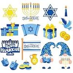 Whaline 17Pcs Hanukkah Fridge Magne