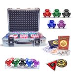 casinoite Poker Set 300 (300 Chips with Denomination Silver Case)