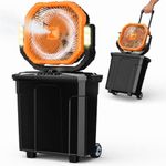 Ausic 5 Gal 12" Portable Misting Fan for Outside Patios, 【Max 62H】 Outdoor Oscillating Rechargeable Battery Fan, Cooling Water Camping Fan with Telescopic Handle/Remote, Summer Dugout Essentials