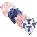 Yoga Sprout Baby Bandana Bib with Teether, Free Spirit 4 Pack, One Size