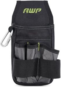 AWP Organizer Tool Pouch | 7 Pockets & Loops for Tool Organization | Heavy-Duty Metal Belt Clip Attachment