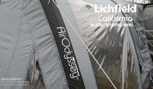 Lichfield California Tall Inflatable Drive Away Awning – Adjustable Height 2.45–2.9m for Campervans, Motorhomes, Vans, RVs