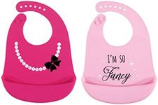 Hudson Baby Unisex Baby Silicone Bibs, Fancy, One Size