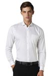 Peter England Men's Slim Fit Shirt (PESFWSLPU59043_White