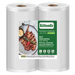 Kitboodle 2 Pack 11" x 50' Vacuum Sealer Bags 100ft in Total, Heavy Duty Commercial Grade Food Saver Bags for Sous Vide, Meal Prep, Vacuum Seal Bags for Food Saver, BPA Free