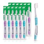 GUM 527 Technique Deep Clean Toothbrush, Compact Head, Sensitive Bristles, Bulk Samples, 12 Count