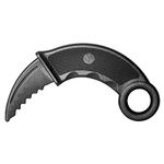 Martial Arts Black Plastic Polypropylene Malaysian Training Knife - 7" - V2