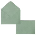 50 Packs Sage Green A7 Envelopes for Invitations, Ribetween 5x7 Envelopes with V Flap, Great for Graduation, Baby Shower, Birthday, Festival, Handmade Card, Mailing, Wedding, and Greeting Cards