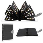 Pin Badge Display Book, Enamel Pin Display Pages for Store 350+ Pins, Waterproof Brooch Collection Storage Holder, Page-flip Brooch Pin Display Organizer Display Storage (Black)