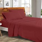 linenaffairs Microfiber Bed Sheets-Hotel Luxury Bedding 1800, Ultra-Soft Microfiber Wrinkle Free Luxury - Marron_King