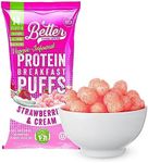 Better Than Good Snacks Sweet Keto, Gluten-Free Strawberries & Cream Protein Puffs (0.88 Ounce (Pack of 12)