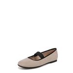 SOUL Naturalizer Women's Classic Mary Jane Flat, Warm Taupe Tan, 7.5