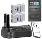 ayex Battery Grip Suitable for Nikon D5500 and D5600 with IR Remote Shutter Release (Similar to MB-D5500) + 2 x ayex EN-EL14 Batteries + USB Dual Charger – 100% Compatible