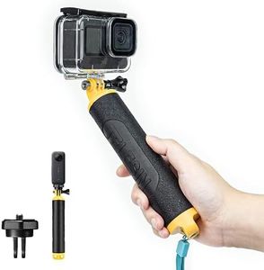 TELESIN Floating Hand Grip Waterproof Stick for Go Pro Hero 11 10 9 8 7 6 5 4 3 2, Fusion, Max, Underwater Selfie Sick for Most Action Cameras