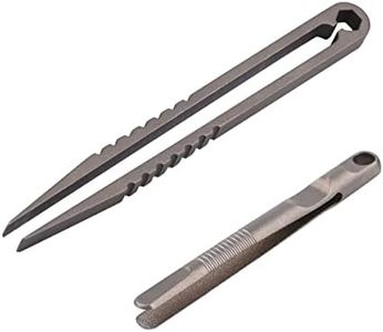 NHDT Lot de 2 mini pinces à épiler en titane. Pince à épiler EDC ultralégère et portable, facile à tenir, et à utiliser pour enlever les �éclats de précision ou maintenir de petites pièces.