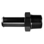 1/8 NPT Male to 4AN 1/4 Hose Barb Nipple Straight Fuel Line Adapter Aluminum Push on Barbed Fuel Line Fitting Black