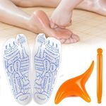 Kliffoo Reflexology Socks With Trigger Point Massage Tool,Foot Pain Relief and Acupressure Reflexology Foot Massage Socks For Women,Reflexology Chart of Both Sole and Instep 1 Pairs (Women)