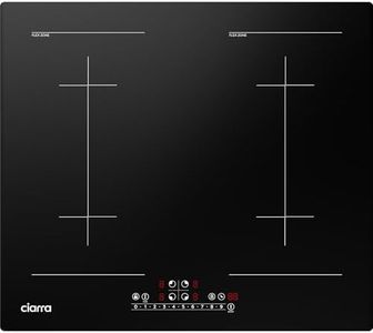 CDV 7200W Built-in Induction Cooktop 4 Burners, 24 Inch Electric Cooktop with Bridge Function Power Booster 9 Power Levels Touch Control Timer Child Lock