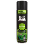 Autotek Professional High Covering Power Spray Paint, Satin Black, 500 ml