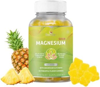 BeLive Magnesium Gummies 200mg - 60 Ct | Magnesium Glycinate Supplements for Relaxation, Stress Relief, and Sleep for Adults & Kids - Tasty and Tangy Pineapple Flavor