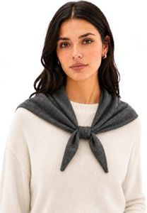 Anwiss 100% Cashmere Small Triangle Scarf for Women, Lightweight Neck Wrap