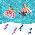 2 Pack Premium Inflatable Pool Float Hammock - Versatile Float for Pool, Beach, Lake - Durable and Comfortable Water Lounger