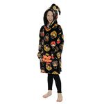 Harry Potter Oversized Hooded Fleece Lounge Gown | Wearable Super Soft Blanket Hoodie Poncho For Kids Teens Gifts for Boys Girls (Multi)