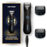 MENHOOD Trimmer Mini Waterproof Private Part Pubic Hair Body Ball Groin Trimmer for Men Compact LED Spotlight Ceramic Blade IPX6 USB Rechargeable 90 Min Runtime