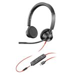 Poly (Plantronics) Blackwire 3325 Teams Certified USB-C Headset, On Ear W/Noise-Canceling Mic, Connect to Mobile/Tablet Via USB-C/A, Works with Teams, Zoom, and More, Black, 8G0Z1AA