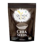 QUINOA KING 100% Pure & Natural Chia Seeds 1kg Rich in Fibre Calcium & Protein Seeds for Eating Weight Management - 1kg