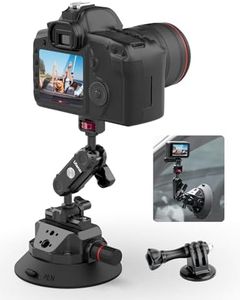 Camera Suction Cup Mount for Gopro - ULANZI SC-02 4.5in Pump-actived Vacuum Suction Mount w Quick Release NATO Magic Arm Car Boat Windshield Window Mount Compatible with Go pro Nikon Canon Sony DSLR