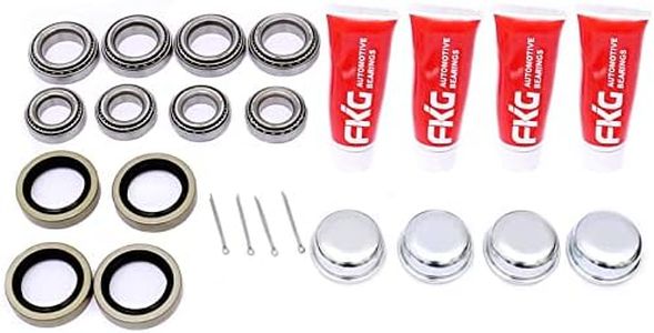 FKG Trailer Bearing Kit for 1-3/8 Inch to 1-1/16 Inch Tapered Spindles,Set of 4