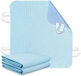 2 Pack Bed Pads for Incontinence Positioning Bed Pad with Handles for Lift and Transfer Reusable Waterproof Bed Pads Washable Incontinence Bed Pads for Elderly Hospital Home Care 36” × 34”