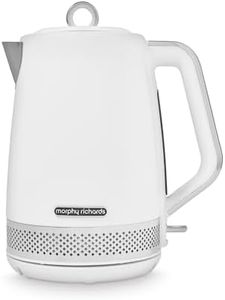 Morphy Richards Illumination 1.7L Jug Kettle, Rapid Boil, Boil Dry Protection, Pull off Lid, Limescale Filter, Easy View Window, 360 Cordless Base, Stainless Steel, White, 108021