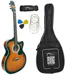 Ps Signature 41Inch Acoustic Guitar New Model (Natural Color) Free 1 Set Strings, 3 Picks, Bag & Belt) - Tonewood