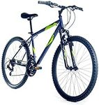 Huffy Stone Mountain Mens 26 Inch Wheel Hardtail Mountain Bike Front Suspension 21 Speed Blue Adults, Denim Blue