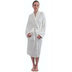 Dudra Luxury Men Women's Bathrobe - 100% Egyptian Cotton Dressing Gown - Terry Towelling Bathrobe – Shawl Towel Robe (White, S-M)