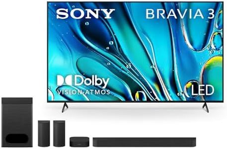 Sony 75-Inch 4K Ultra HD BRAVIA 3 LED Smart TV (K-75S30) 2024 Model + BRAVIA Theater System 6 5.1ch Home Theater Sound Bar Bundle