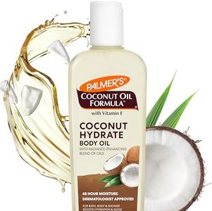 Palmer's Coconut Oil Formula Body Oil, Body Moisturizer with Green Coffee Extract, Bath Oil for Dry Skin, 8.5 Ounces (Pour Cap)