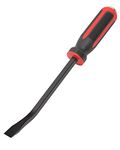 300 mm chisel lever with plastic soft grip and metal impact heads, 12 inches, crowbar, pry bar, lever bar, mounting lever, red