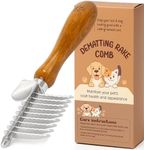 TAKAVU Dematting Fur Rake Comb Brush for Dogs & Cats - Undercoat Comb with Safety Blades for Removing Knots, Mats & Tangles - Grooming Tool for Poodles, Doodles, Long Haired Pets