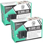 LATCH.IT Black RV Door Latch | 2 Keyed Alike RV Door Locks for Travel Trailers | Travel Trailer Door Latch | 100% Metal Camper Door Lock w/ 4 Keys | Trailer Door Lock is Easy-to-Install & Fits Most!