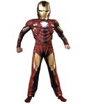 FancyDressWale Cotton Blend Superhero Adventures Muscles Costumes For Adults- Ironboy, Multicolor