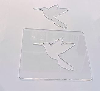 Humming Bird Template,Acrylic Router Template,Woodworking Router Template Tracing Guide (7.875"x 7.875")