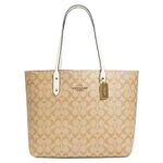 COACH Unisex's Town Tote, Light Khaki Chalk