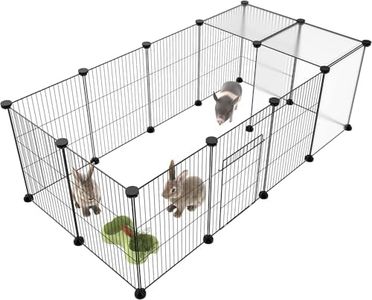 HOMIDEC Pet Playpen,Small Animals Cage DIY Wire Portable Yard Fence with Door for Indoor/Outdoor Use,Puppies,Kitties,Bunny,Turtle 48" x 24" x 16"