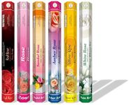 Flute Rose Incense Sticks Variety Pack, 120 Sticks Total, 6 Fragrances, 20 Sticks Each