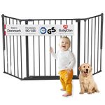 BabyDan Flex M, 90-146 cm, Stair Gate/Room Divider, Black, Made in Denmark - Baby Gate/Safety Gate (Pet Gate/Dog gate/Dog playpen)