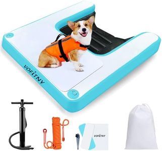 VOFiTNY Dog Boat Ramp Puppy Docks Water Plank Inflatable Floating Ladder Protable Pup Ramp for Pool Lake Up to 30 Pounds Easy for Small Dogs