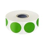 1500 PCS Green Round Color Coding Circle Dots Inventory Stickers Labels with Perforation Line in Roll (Each Measures 1" in Diameter)